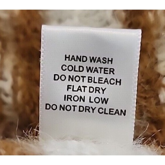 HYFVE Open Front Cardigan Sweater Womens Medium White Mustard Yellow Chunky Knit - Picture 8 of 8